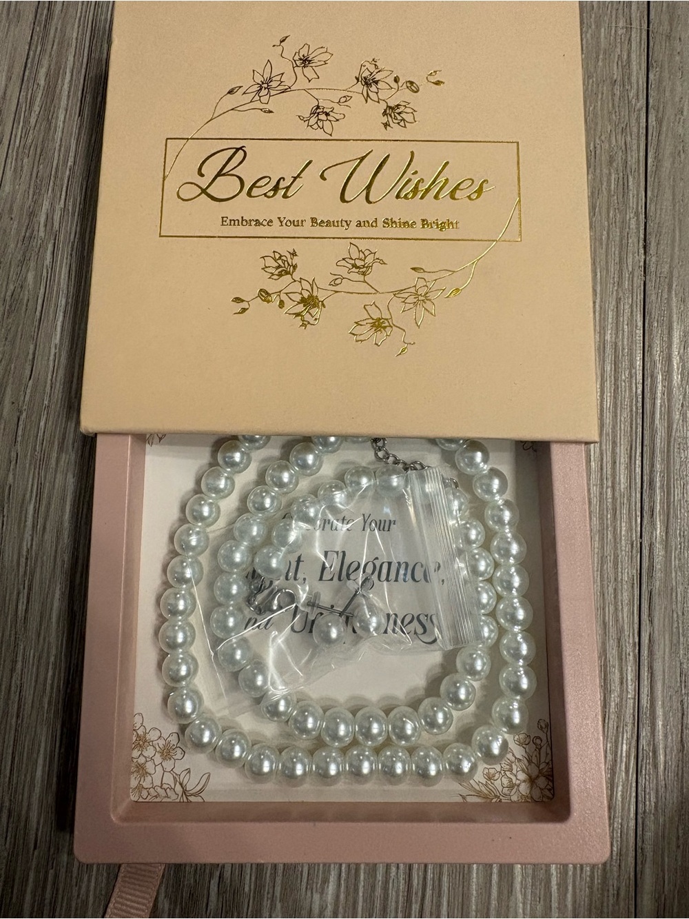 White Pearl Necklace and earring Set